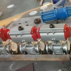 Alumina Ceramic Ball Valves with Pneumatic Actuation for Mining Industry Applications
