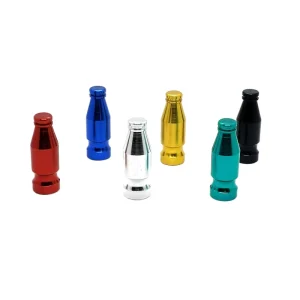 Aluminum Alloy Beer Bottle Shape Tire Valve Stem Caps Decorative Car Wheel Air Valve Covers Dustproof Automotive Accessories