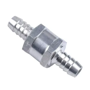 Aluminum Alloy Fuel Check Valve Barbed One Way Non Return Valve for Car Gas Diesel Oil Pipe
