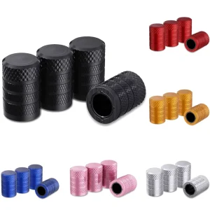 Aluminum Car Tire Valve Stem Covers with Screw Fixing for Abarth 124 Spider and Various Vehicles