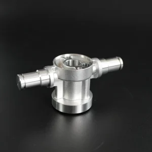 Aluminum Die Cast 3 Way Tee Valve Body Double Barb Hose Connector Fluid Pipeline Manifold Housing