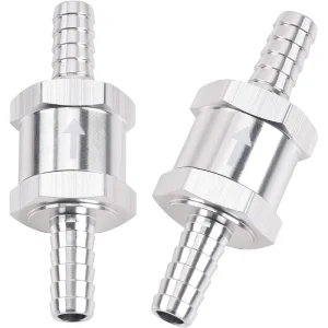 Aluminum One Way Check Valve 4/6/8/10/12/14/16mm Non return Fuel Hose for High Temperature Water/Gas/Oil