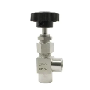 Angle Flow Control Needle Valve Stainless Steel Instrument Needle Valve