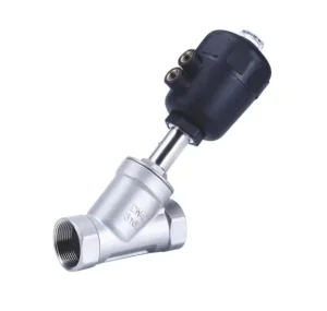 Angle Seat Valve 304 Stainless Steel Pneumatic Y Thread Internal Thread Steam High Temperature Gas Control NPT BSPT DN10~DN80