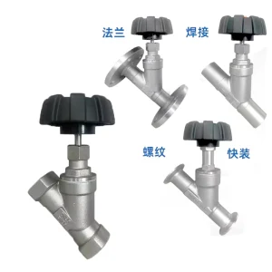 Angle Seat Y Valve SS Manual Regulating Valve Stainless Steel Y Shaped Globe Valve Welded Flange Threaded 2inch 3 8 air Operated