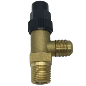 Angle Valve with Thread Adapter (male NPT to SAE) for Liquid Refrigerant Receiver, Condenser or Evaporators