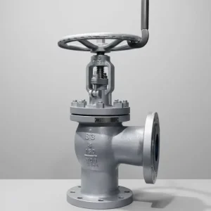 Angular DN100 Class150 Cast Carbon Steel Flange X Flange Connection Manual Control Globe Valve for Water and Steam Applications