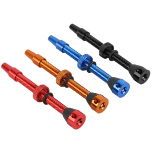 Anodized Aluminum Alloy Tubeless Presta Valve Stems with Rubber Seal Removable Core for MTB and Road Bike Vacuum Tire System