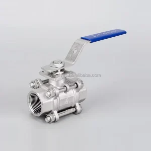 Anti Rust ISO 5211 Mounting Pad 304 Ball Valve 1 6mpa High Temperature NPT BSP Manual Three Piece Thread Ball Valve