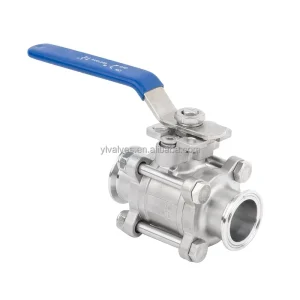 Anti Rust ISO 5211 Mounting Pad Clamp 50 5mm 304 Ball Valve PN16 3PC Tri Clamp Manual Handle