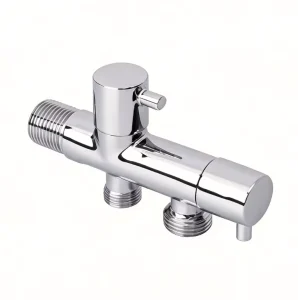 Anti Rust Polished Chrome Brass Angle Valve Premium Solid Chrome Brass Water Diverter Valve