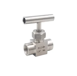 Aohoy Manual Stainless Steel SS304 Tube OD 1 8” 1 4” 1 2” Tee Male Female Thread Needle Valve for Water Diaphragm Structure
