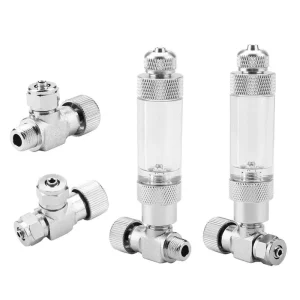 Aquarium CO2 Regulator Needle Cylinder Metal Check Valve Bubble Counter Fish Tank Accessory