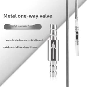 Aquarium Stainless Steel Check Valve CO2 Check Valve Carbon Dioxide One-Way Valve