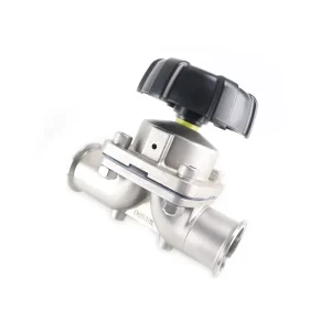 Aseptic Clamped PTFE Sealing Manually Operated Sanitary Food Grade Hygienic Stainless Steel Diaphragm Valve