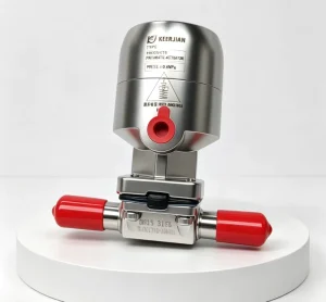 Aseptic SS316L Pneumatic Diaphragm Valve DN15 1/2″ Weld End Zero Dead Space EPDM Biotech CIP SIP Sterile Process Valve