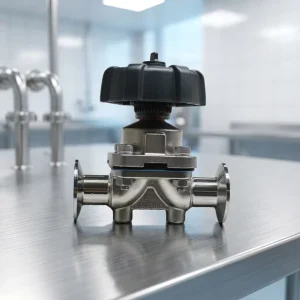 Aseptic Sanitary Diaphragm Valve DN25 PN16 316SS Tri Clamp Connection Manual Operation CIP SIP Sterilizable Valve