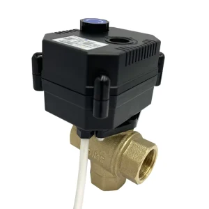 Automatic 3 Way 12V Electric Actuator Motorized Ball Valve for Water Flow Mixing, Drain, Diverter, Filling Control