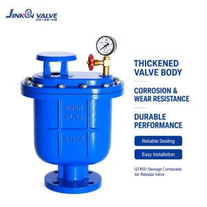 Automatic Air Release Valve for Sewage Pipeline QT450 Ductile Iron Composite Air Valve PN16 Flanged Water Valve