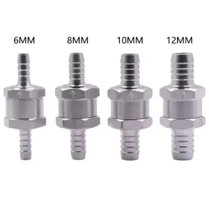 Automobile Aluminum Alloy Car Check Valve Fuel Check Valve 6/8/9/10/12mm Check Valve