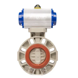 B2Bclearance Sale Spring Returned Pneumatic UPVC Butterfly Valve Air Actuated Butterfly Valve EPDM Seat