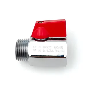 BH Mini Ball Valve with Red Wing Handle Watermark Certified Manual Hydraulic Power General Application OEM Support