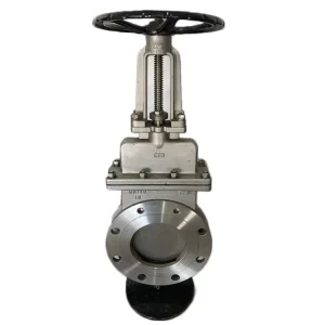 BS DN80 SS316 Metal Seat Manual Knife Type Gate Valve