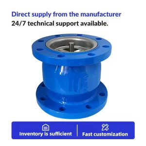 BS H42 PN16 Ductile Iron Flanged Manual High Temperature Silent Non Slam Check Valve 4 Inch for Water Supply Pump Station