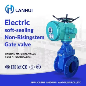 BS5163 DN150 DN200 Electrically Controlled Soft sealed Concealed rod Ductile Iron Flange Connection Gate Valve for Water Use