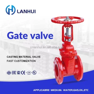 BS5163 Gate Valve Ductile Iron Flange Connection Manual Non Rising Stem PN16 Tunnel Construction Water Supply Pipeline