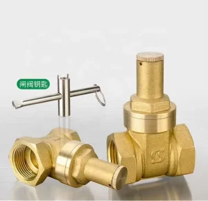 BSP NPT Thread Forged Magnetic Control with Key Lock Sluice Knife Rigidity Airproof Gate Valve