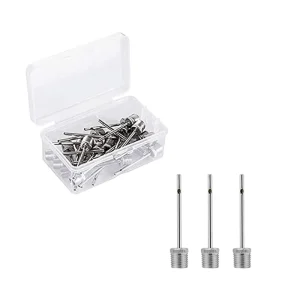 Ball Pump Needle Valve Metal Hollow Inflating Needle for Inflatable Ball Pump Football Sports Balls