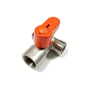 Ball Valve Brass Three Way Short Handle Male Female Thread Forged Water Valve Manufacturer 1 2 Inch Nickel Plated