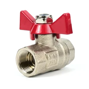Ball Valve Shut Off Valve 1/2 Inch Brass Connection with Internal Thread and Wing Handle 1/2 3/4