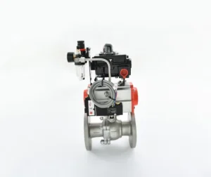 Ball Valves High Temperature Stainless Steel Flanged with Pneumatic Actuator and Positioner
