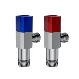 Bathroom Accessories Chrome Plated Brass 90 Degree Universal Angle Water Stop Valve Quick Open Toilet Valve for Bathroom