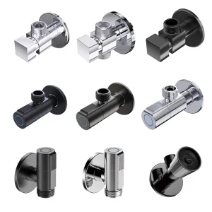 Bathroom and Washbasin Brass Angle Valve with Ball Core High Flow No Rust Minimalist Design China