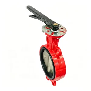 Best-selling Fire Manual Butterfly Valve (Handle-Type Lap Joint Design) Cast Iron Oil/Water Medium DN50-DN200mm Flanged Connect