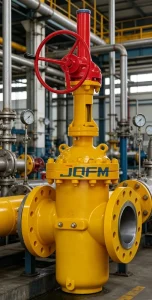 Bevel Gear Flat Gate Valve WCB Body 2Cr13 Stem PTFE & Metal Hard Seal DN80 DN1200 PN16 PN64 150LB 600LB Flange Weld Connection