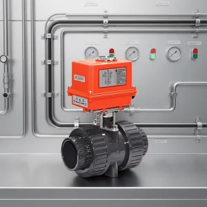 Bidirectional PVC Ball Valve 304 Stainless Steel Ball Electric Actuator for Water Steam Process Control Industrial Automation