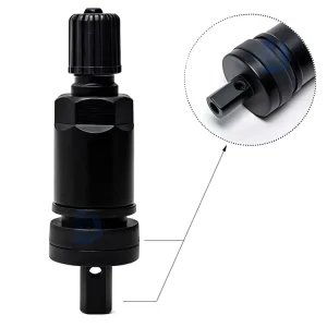 Black Aluminium Tire Valve for TPMS Sensor Replacement Repair Kit Tire Pressure Sensor Tubeless Valve Stems