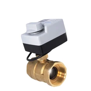Brass 2 Way Solenoid Motorized Ball Valve 1 in EBV for Water Air Conditioning Plumbing Systems OEM Customizable