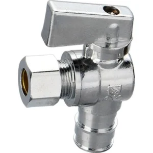 Brass Angle Valve 1 2″ F1960 PEX X 3 8″OD Q TURN ANGLE SUPPLY STOP