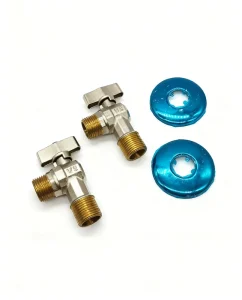 Brass Angle Valve 1/2 Inch (4-Point) Manual Male Thread High-Flow PN16 Anti-corrosion Durable for Water Heater Kitchen