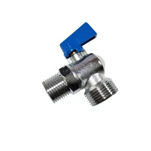 Brass Angle Valve Chrome Plated Forged Brass Manual ODM Bathroom Water Use External Thread 1 2 3 4 Inch