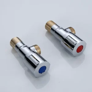 Brass Angle Valve One-In-One-Out Connection for Wash Basin