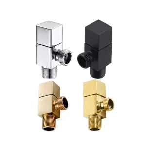 Brass Angle Valve Water Control Brushed Gold Corner Bathroom Tap Water Valve G1 2*G1 2 Brass Angle valves