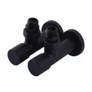 Brass Angled Radiator Valve for Towel Rails, Adjustable Concealed Faucet Accessory, 110C 16 bar