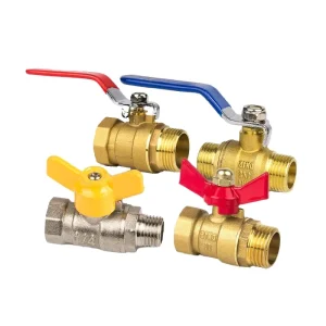 Brass Ball Valve 1″ Brass 2 1/2 Inch Ball Valve with Copper Color for Home Plumbing System