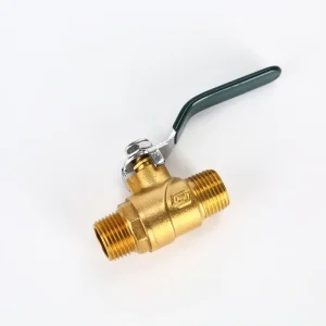 Brass Ball Valve Model 101 Double Male Thread (M/M) 1/2″(DN15) 0-120℃ 1.6mpa (SS handle) OEM